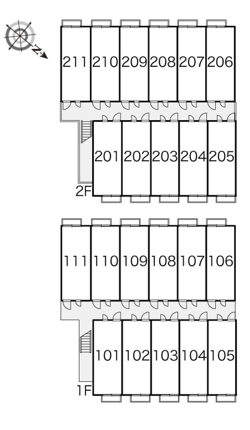 レオパレス田中町Ⅰ 間取配置図