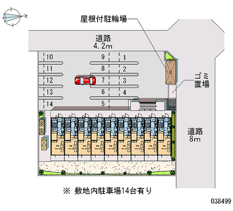 レオパレスオトワ 月極駐車場