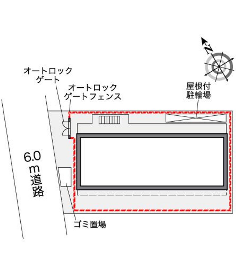 レオパレス塚越ＬＡ１ 配置図
