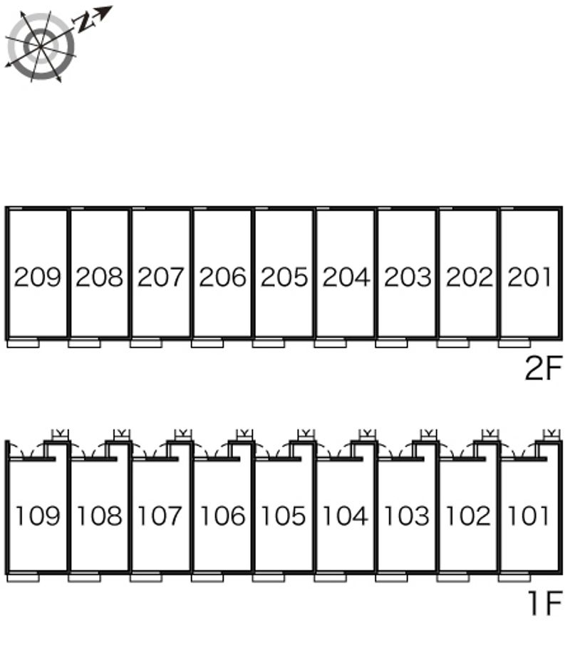 レオパレスブライトセゾン 間取配置図