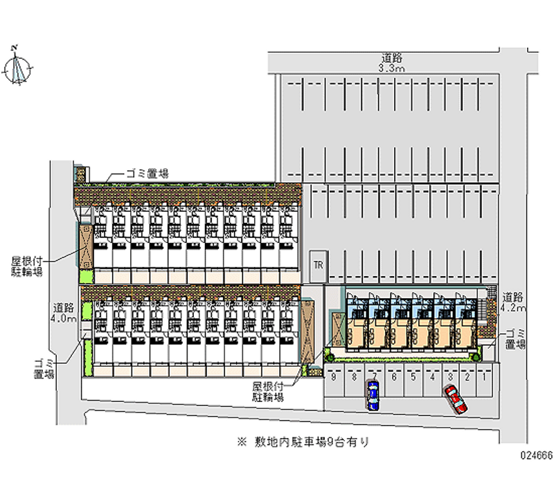 24666 bãi đậu xe hàng tháng