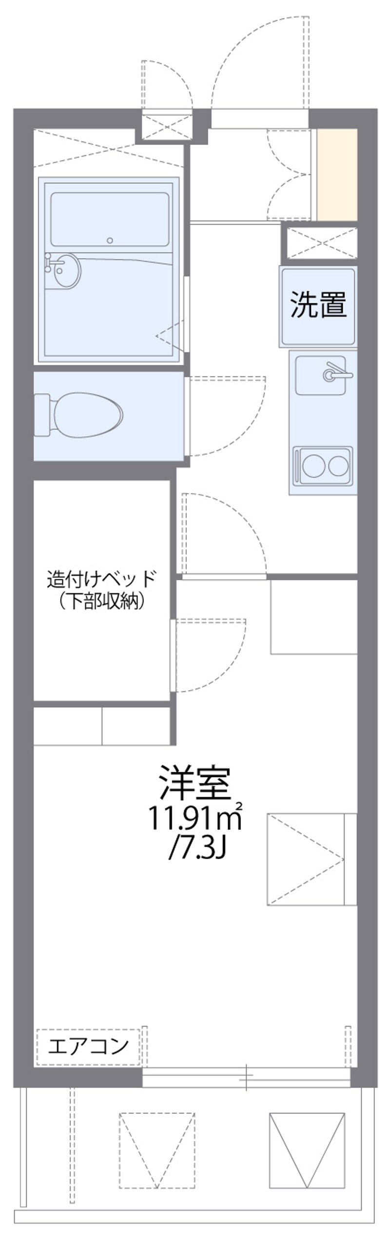 レオパレススカイトレイン 間取図