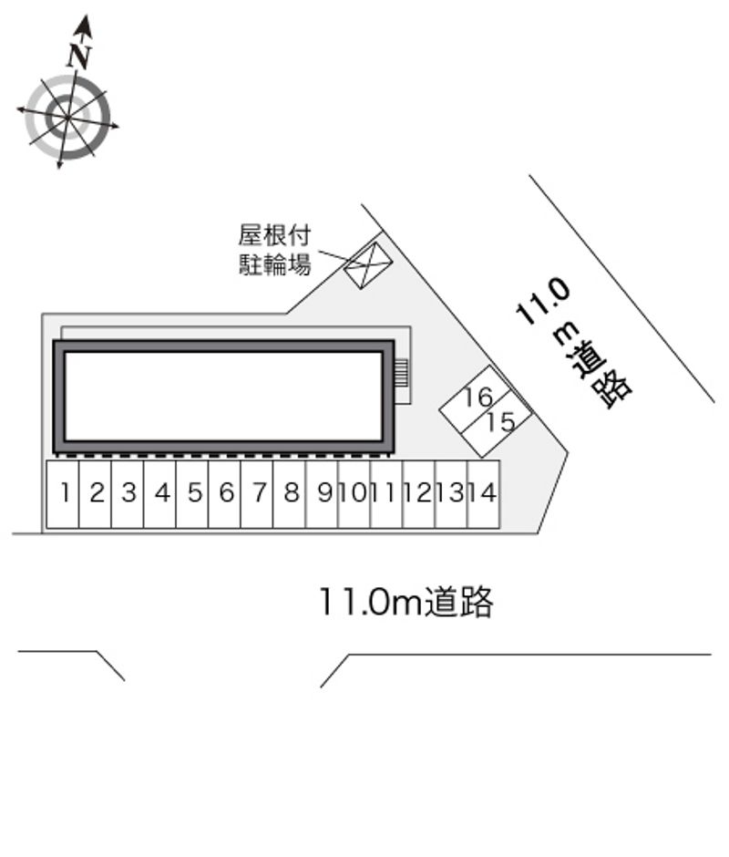 レオパレスアップヒルズ 配置図