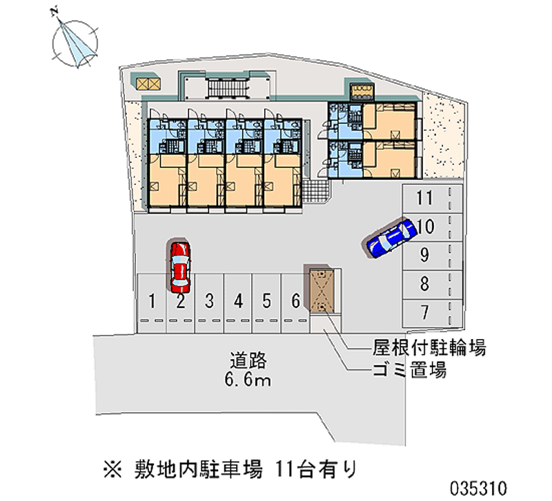 レオパレスこもの東 月極駐車場