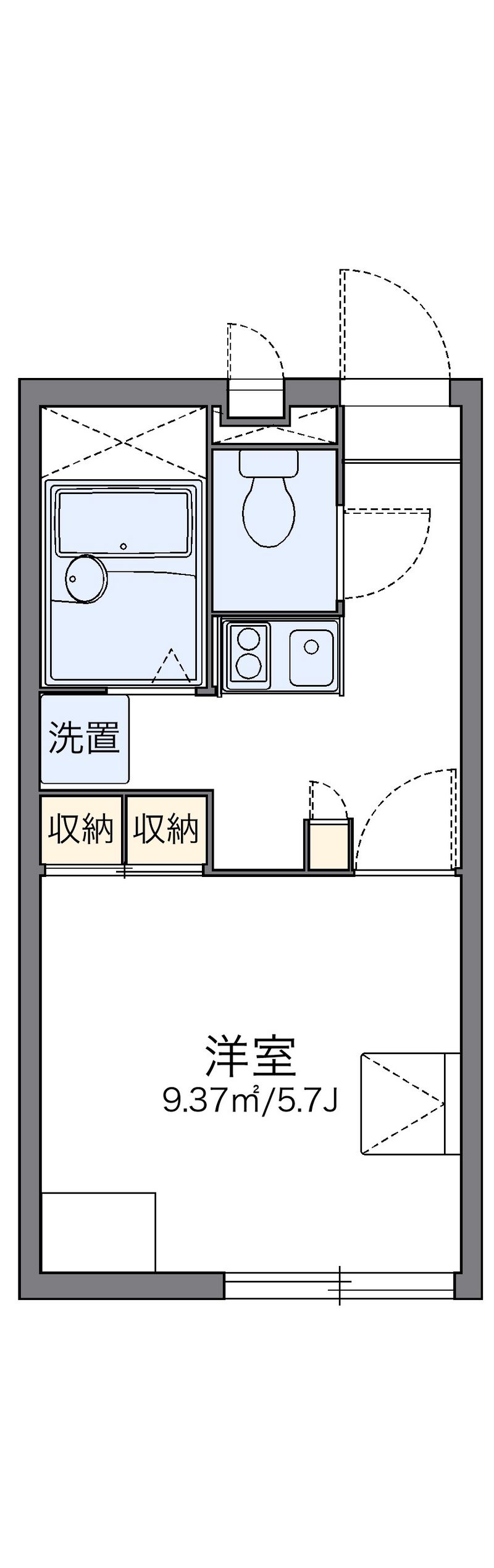 レオパレスサクラの小道 間取図