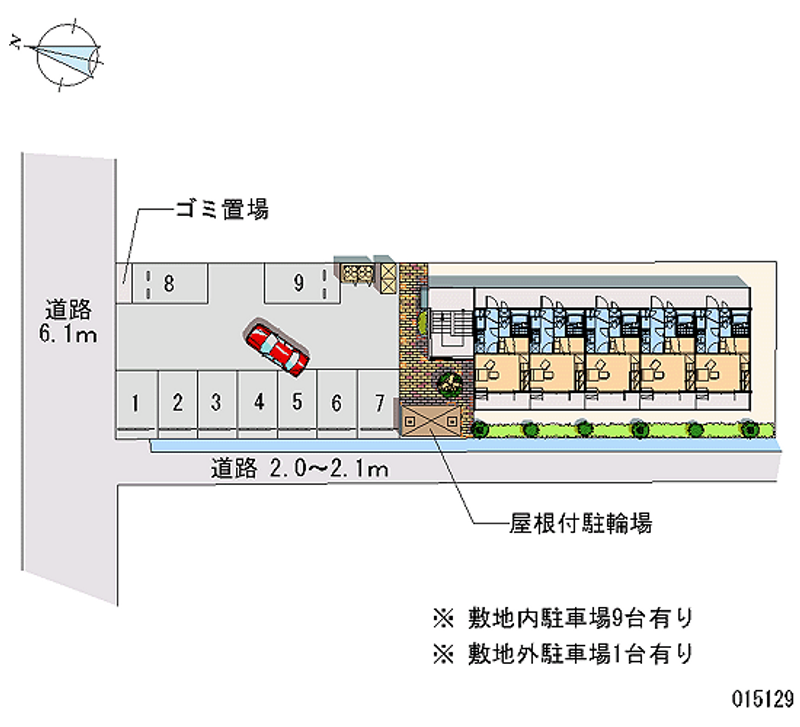 レオパレス和田Ⅱ 月極駐車場