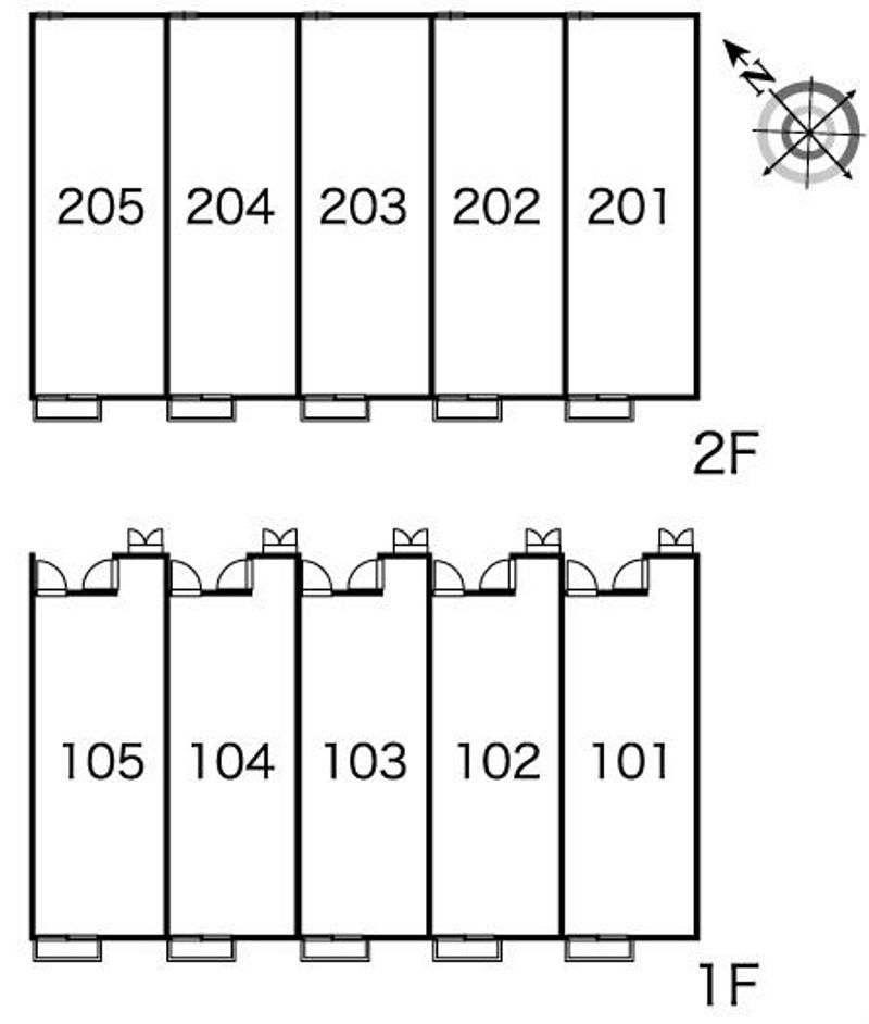 レオパレスくらや 間取配置図