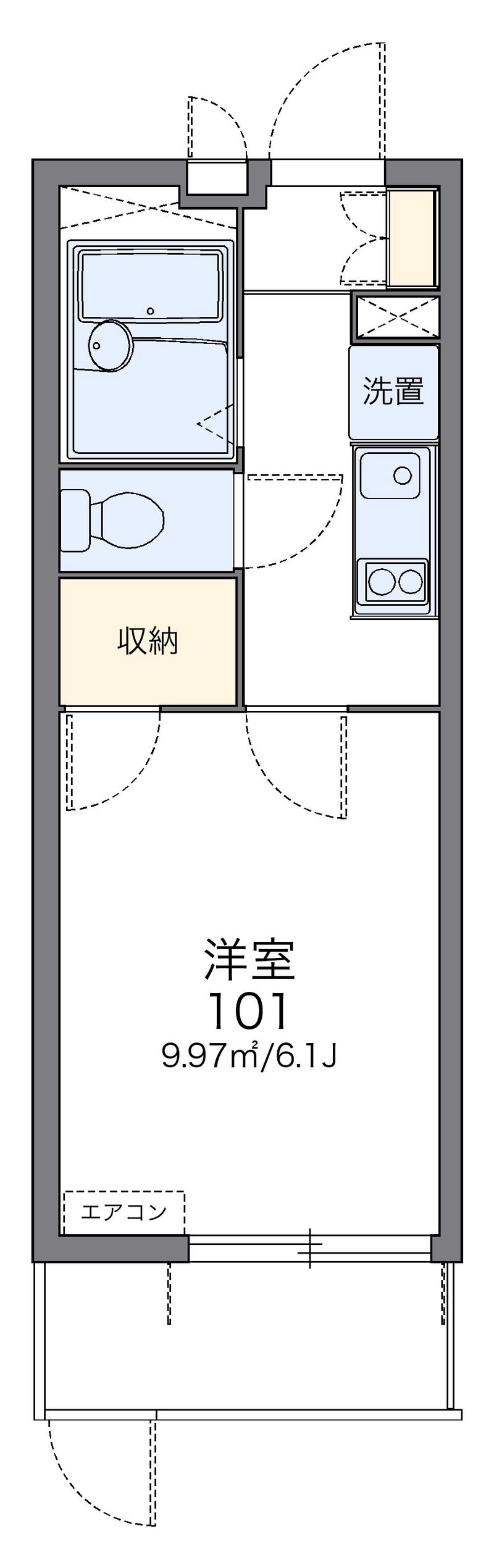 レオパレスひまわりⅢ 間取図