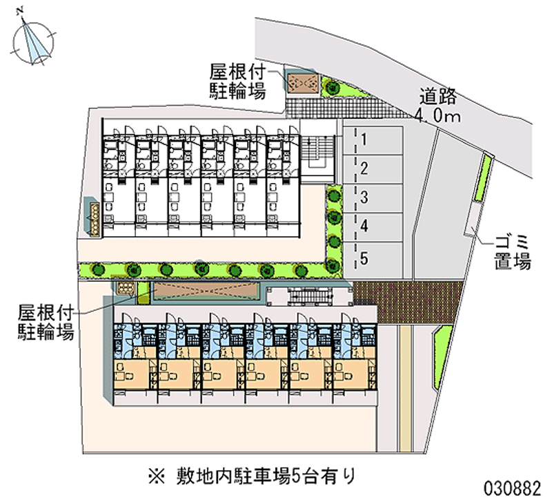 レオパレスＨＡＮＡＷＡⅡ 区画図