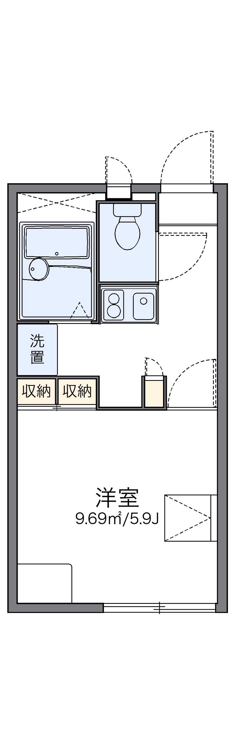 レオパレス緑ケ丘中町 間取図