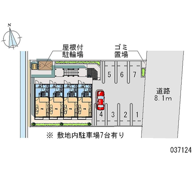 レオパレスＢｌｕｅｂｅｌｌ 月極駐車場