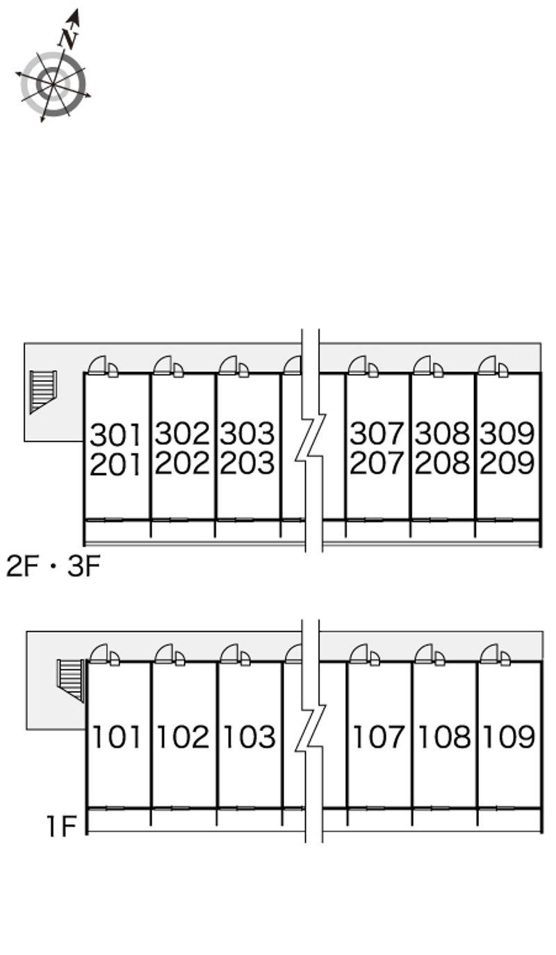 レオパレスシエル　エトワール 間取配置図