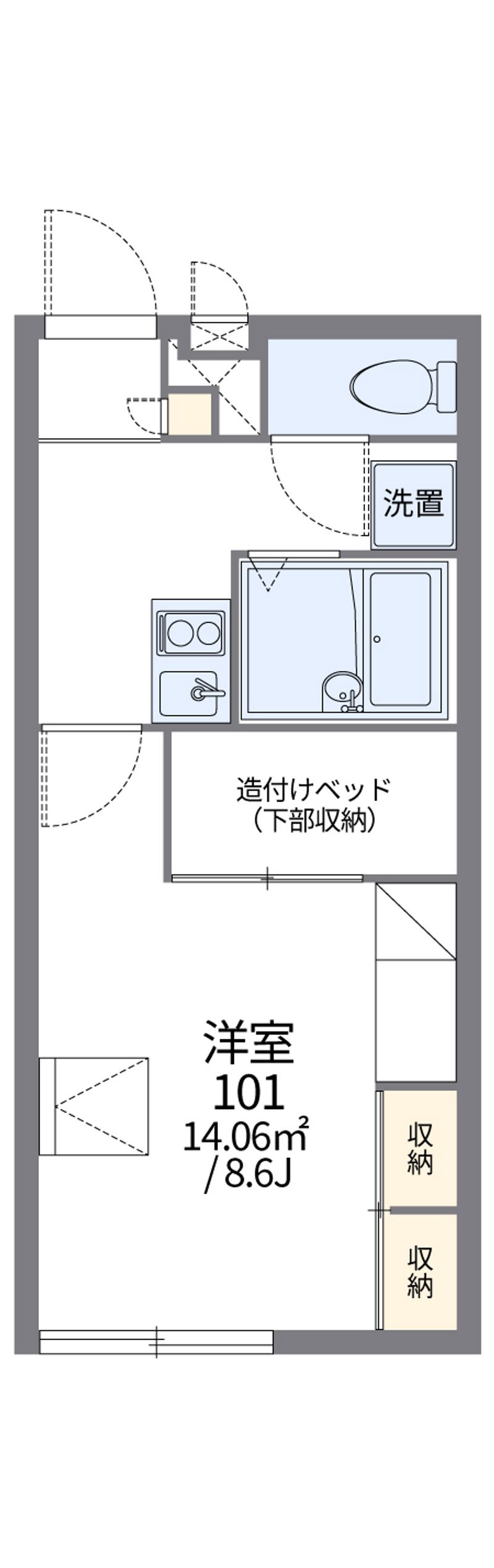 レオパレスＩＫＡＲＵＧＡ　２３ 間取図