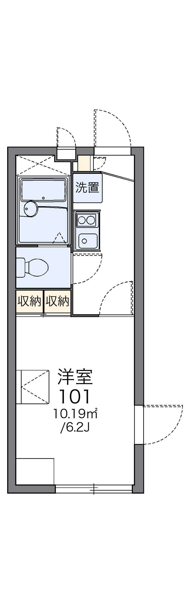 レオパレスひばり 間取図