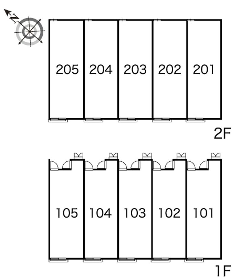 レオパレスシャンテＢ 間取配置図