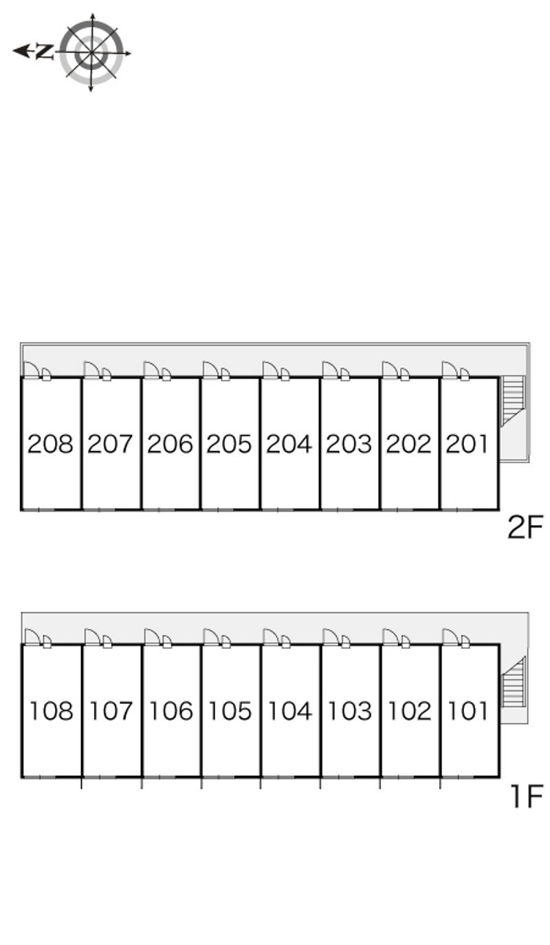レオパレスサンキエム下条 間取配置図