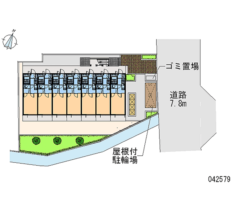 レオパレスメローフィールド　Ｋ 区画図