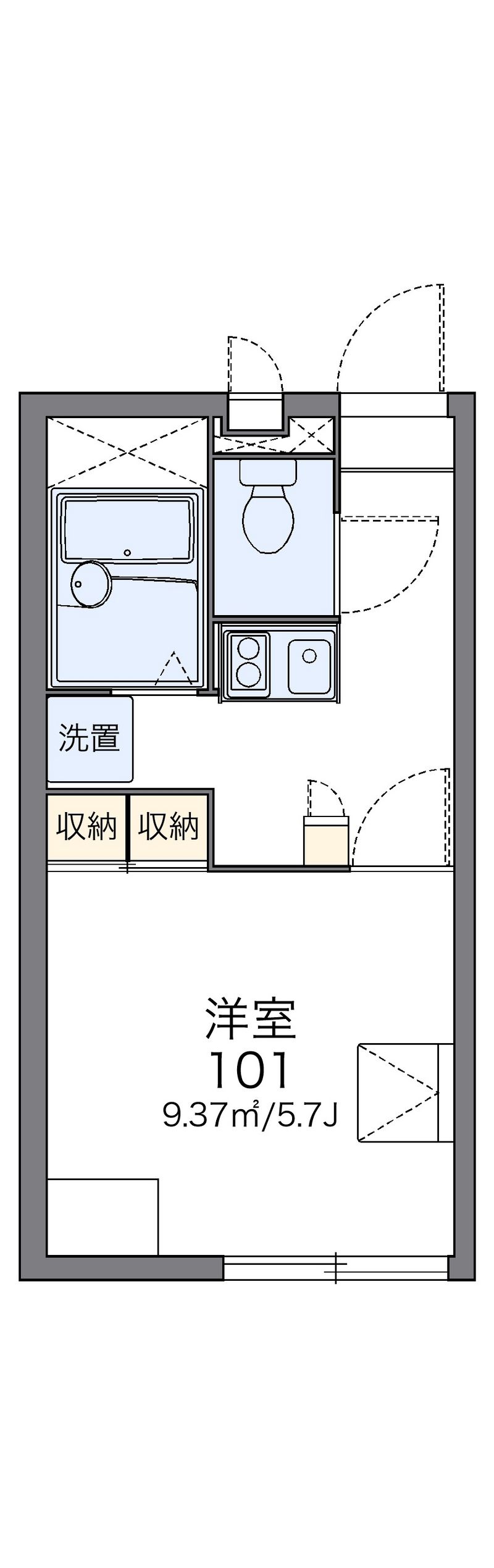 レオパレスシマサン１７ 間取図