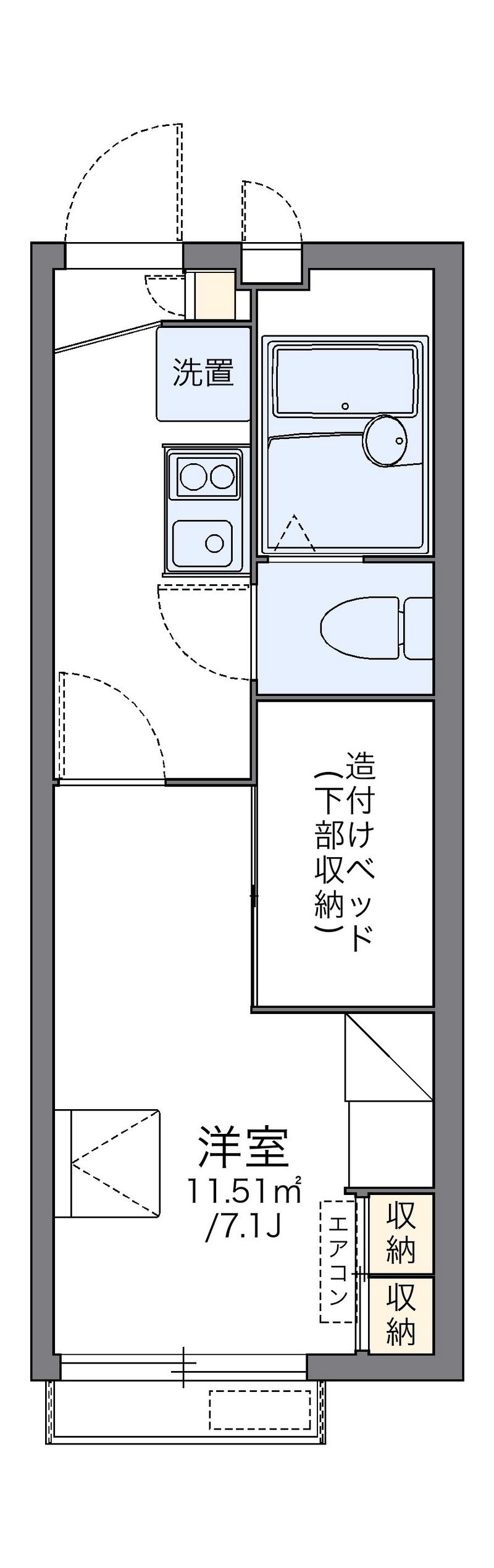 レオパレスフリージア 間取り