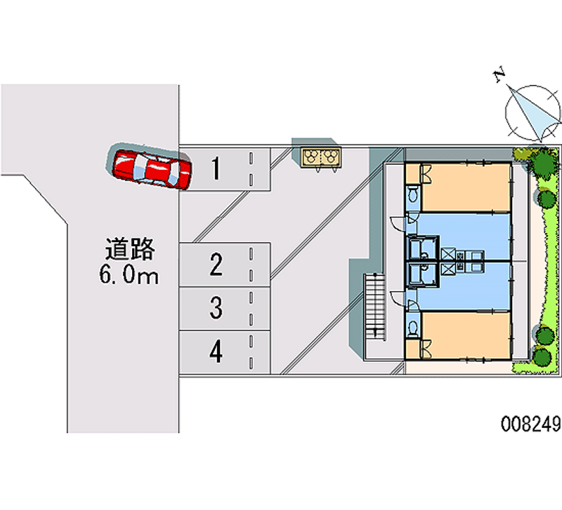 レオパレス花野 月極駐車場