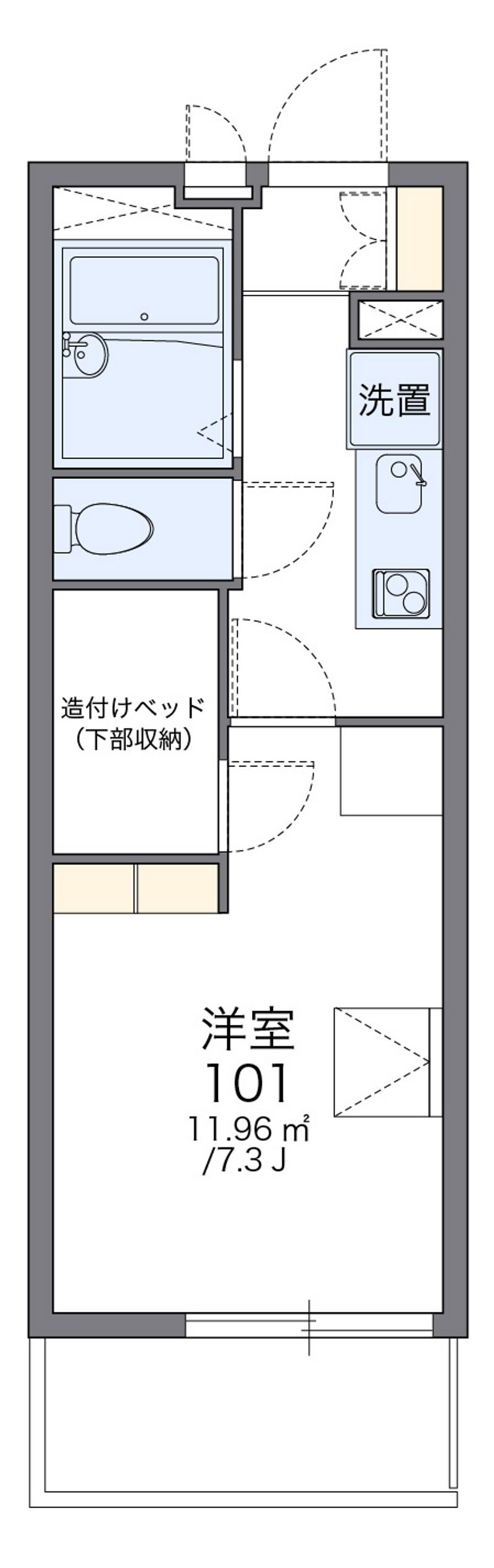 レオパレスやまもも 間取図