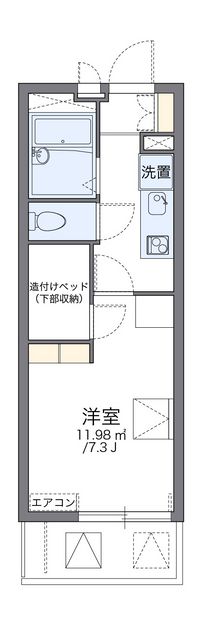 レオパレスいちはちよん 間取り図