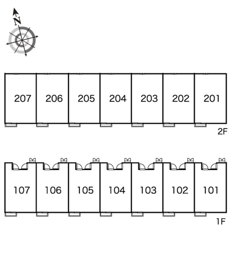 レオパレスエクレール 間取配置図