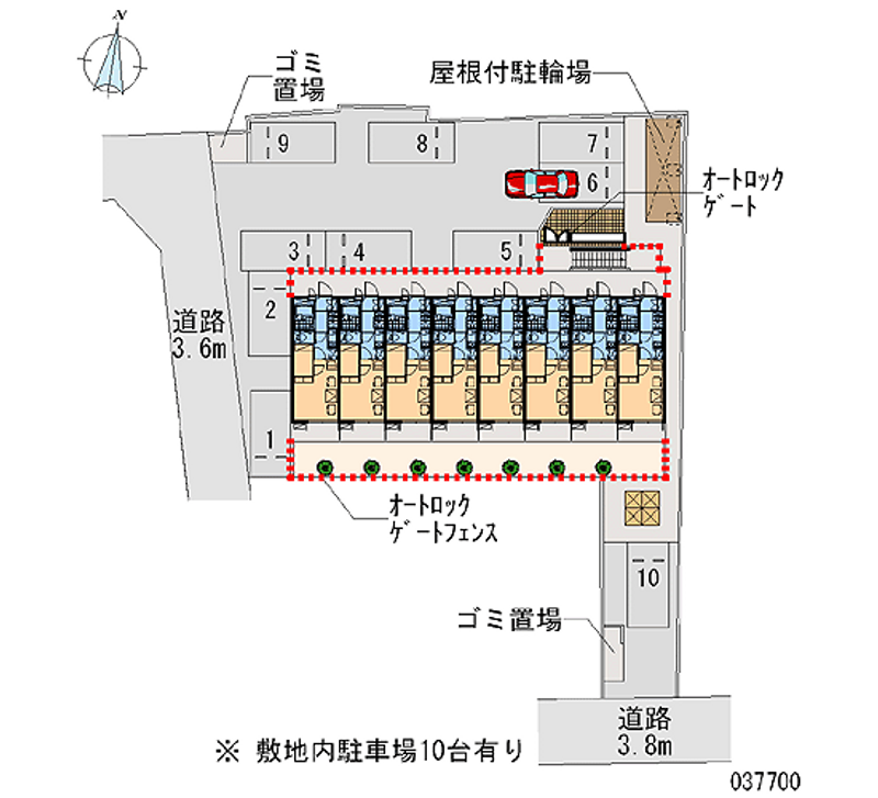 レオパレス八剱 月極駐車場