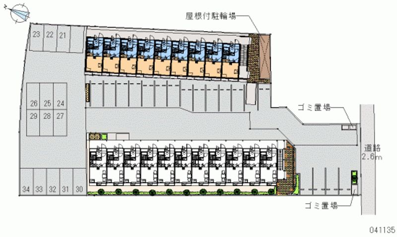 レオパレス楽来Ⅱ 月極駐車場