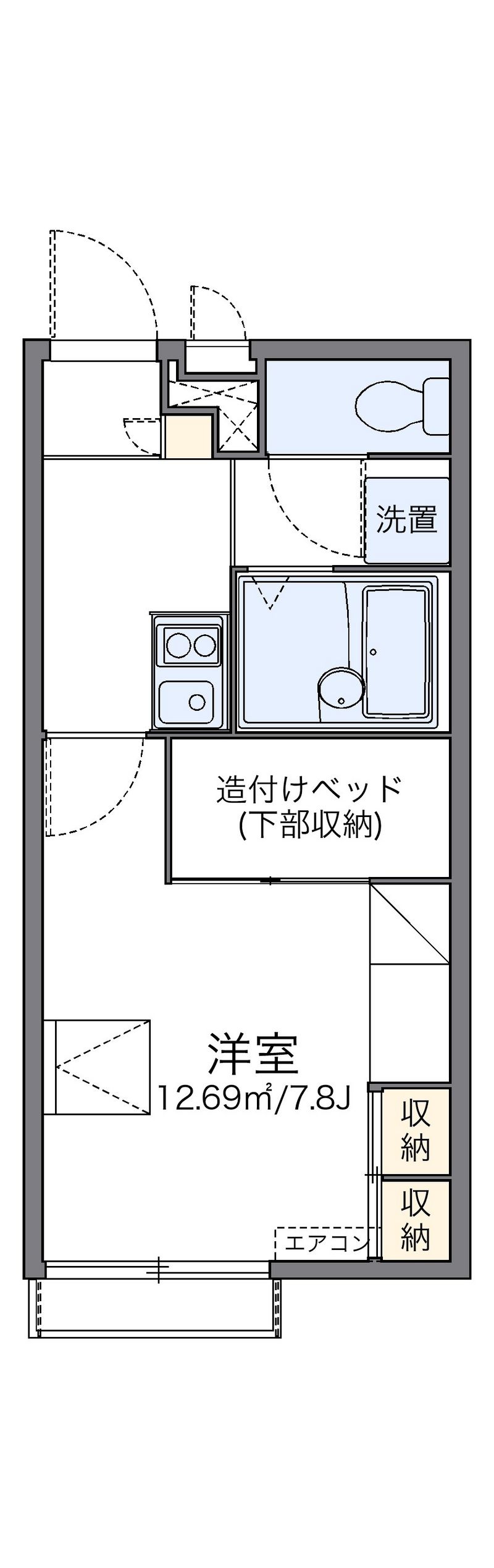 レオパレスウイング山の田Ⅱ 間取図