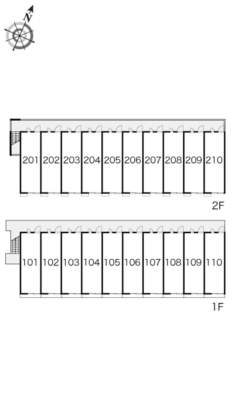 レオパレスグレース十里 間取配置図