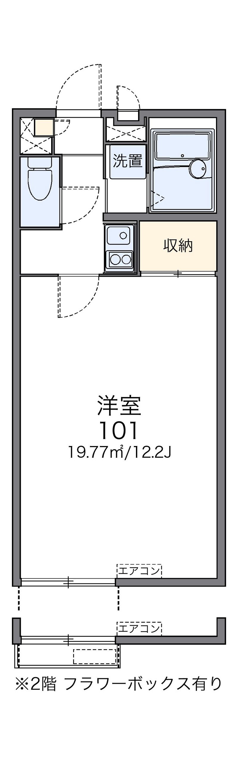 レオパレスかりん 間取図