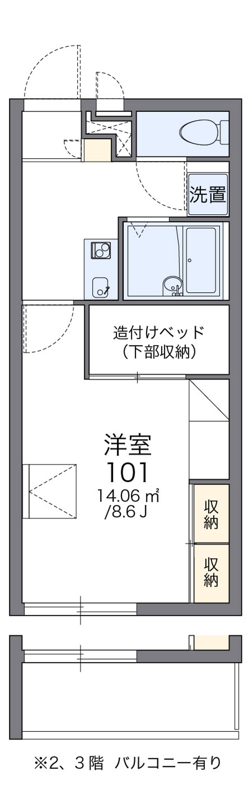 レオパレス出雲駅南 間取図