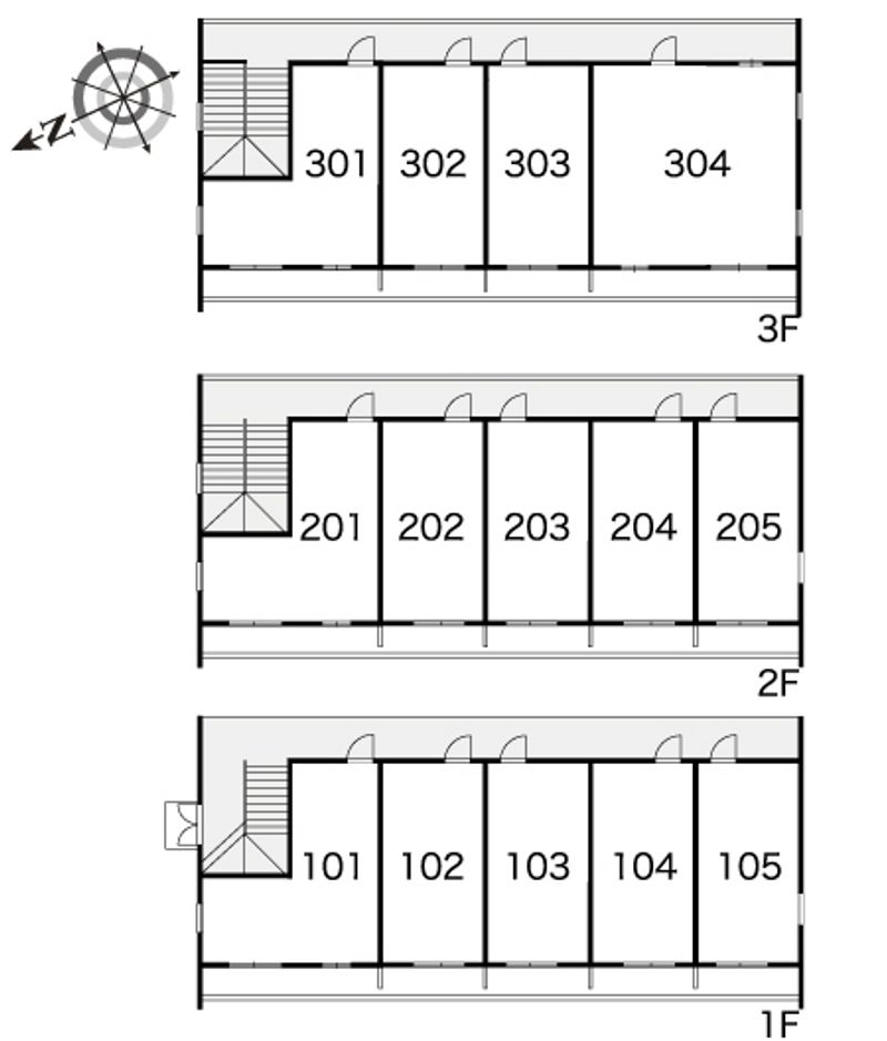 レオパレス西水元Ⅱ 間取配置図