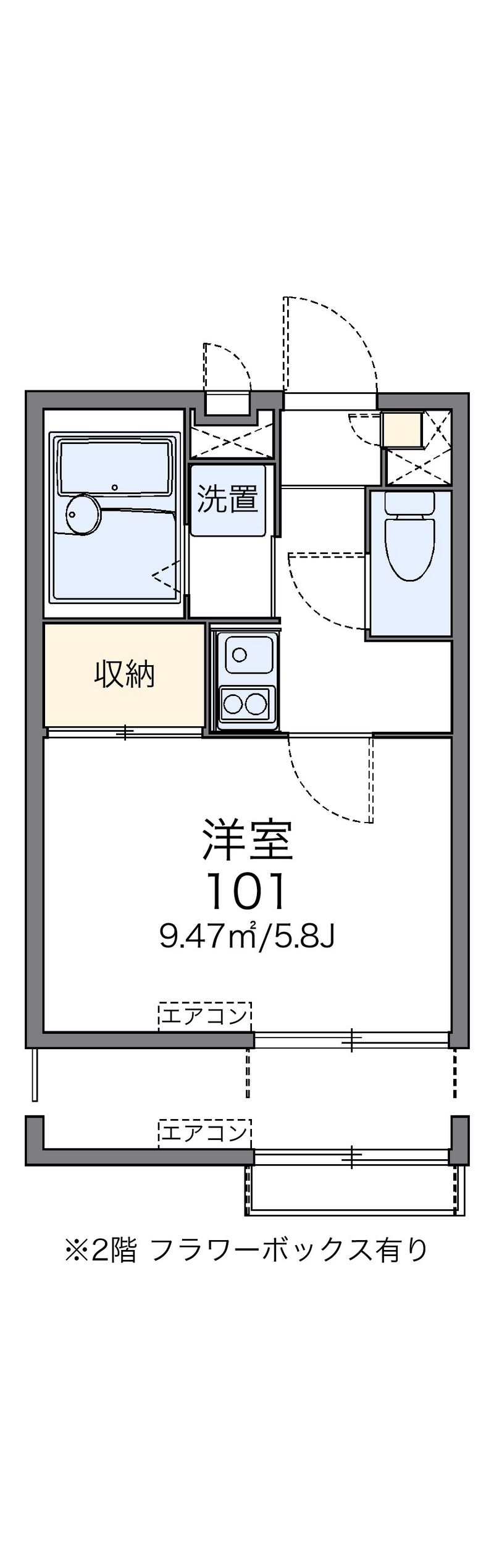 レオパレスＧｌｏｒｙ 間取図