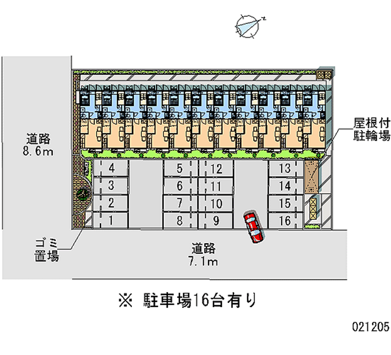 レオパレストウダイ 月極駐車場