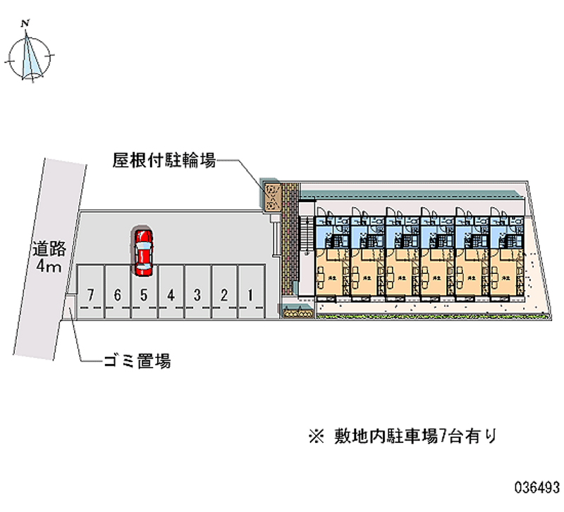 レオパレスボヌールⅡ 月極駐車場