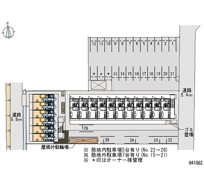 レオパレスあめや　Ｓ＆Ｔ 月極駐車場