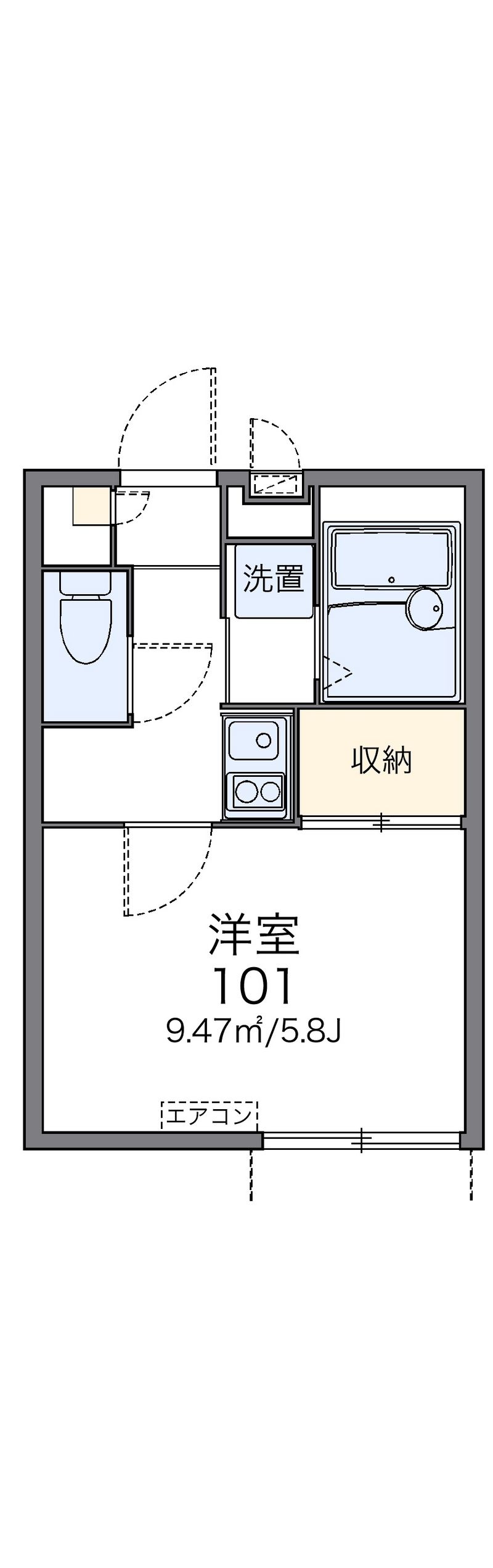 レオパレスエミール 間取図