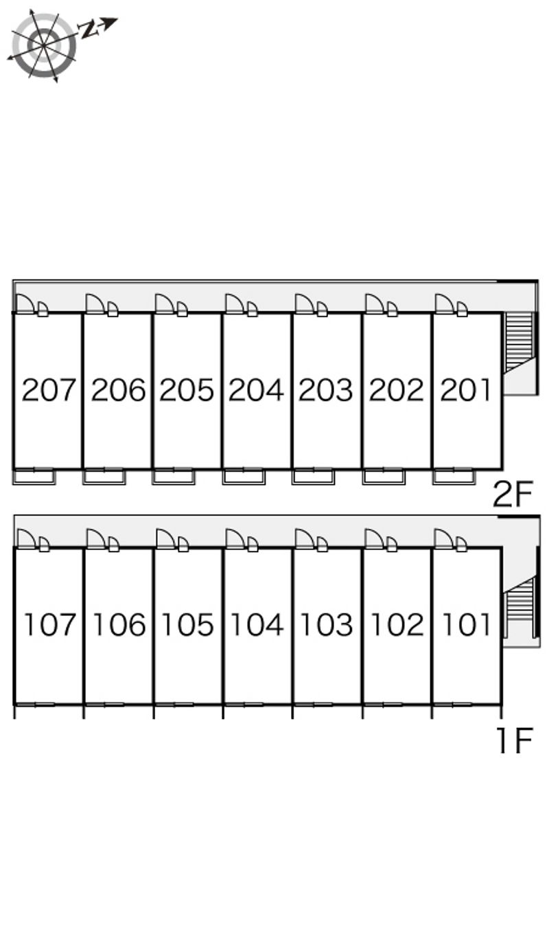 レオパレスパークサイド 間取配置図