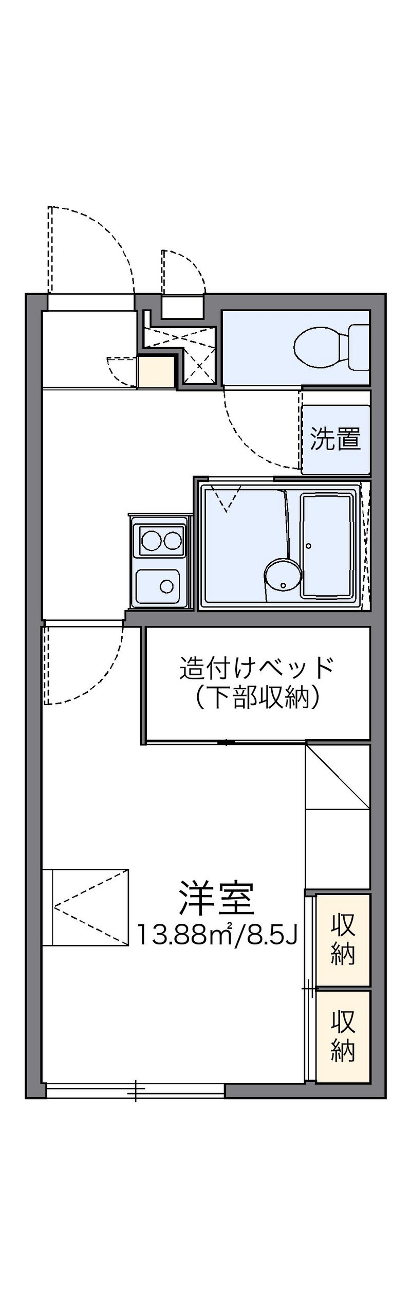 レオパレスとよおか 間取図