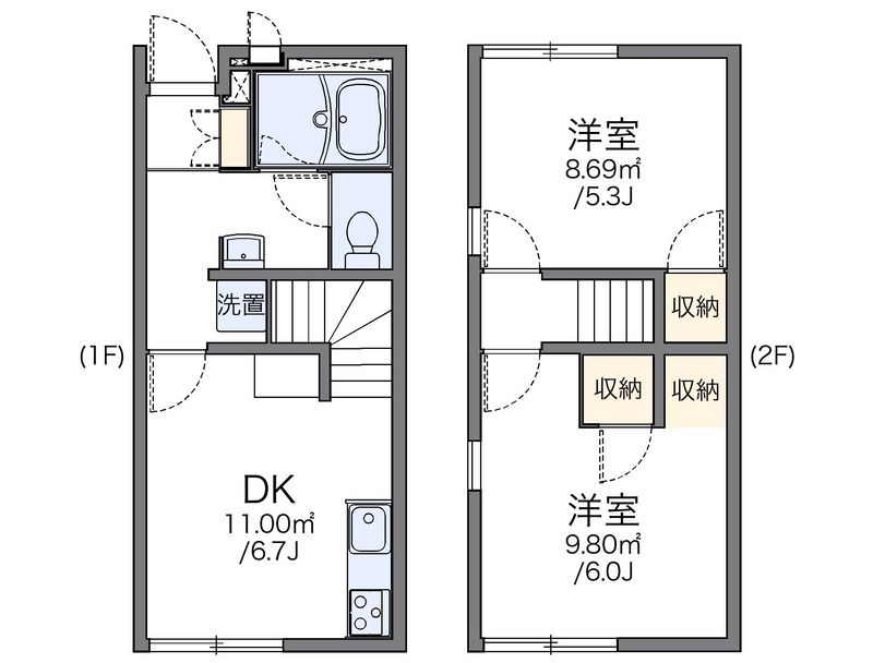 レオパレスファミールＤ 間取図
