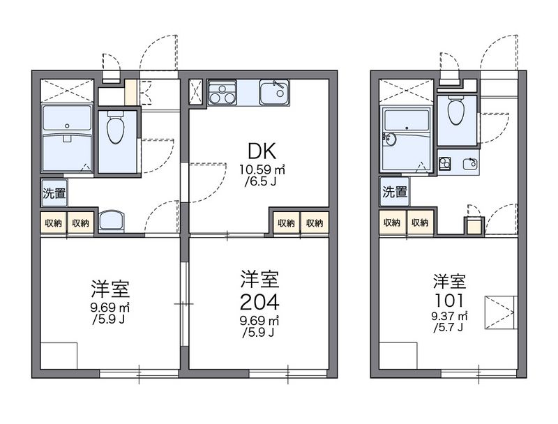 レオパレスカームヒルズ 間取図