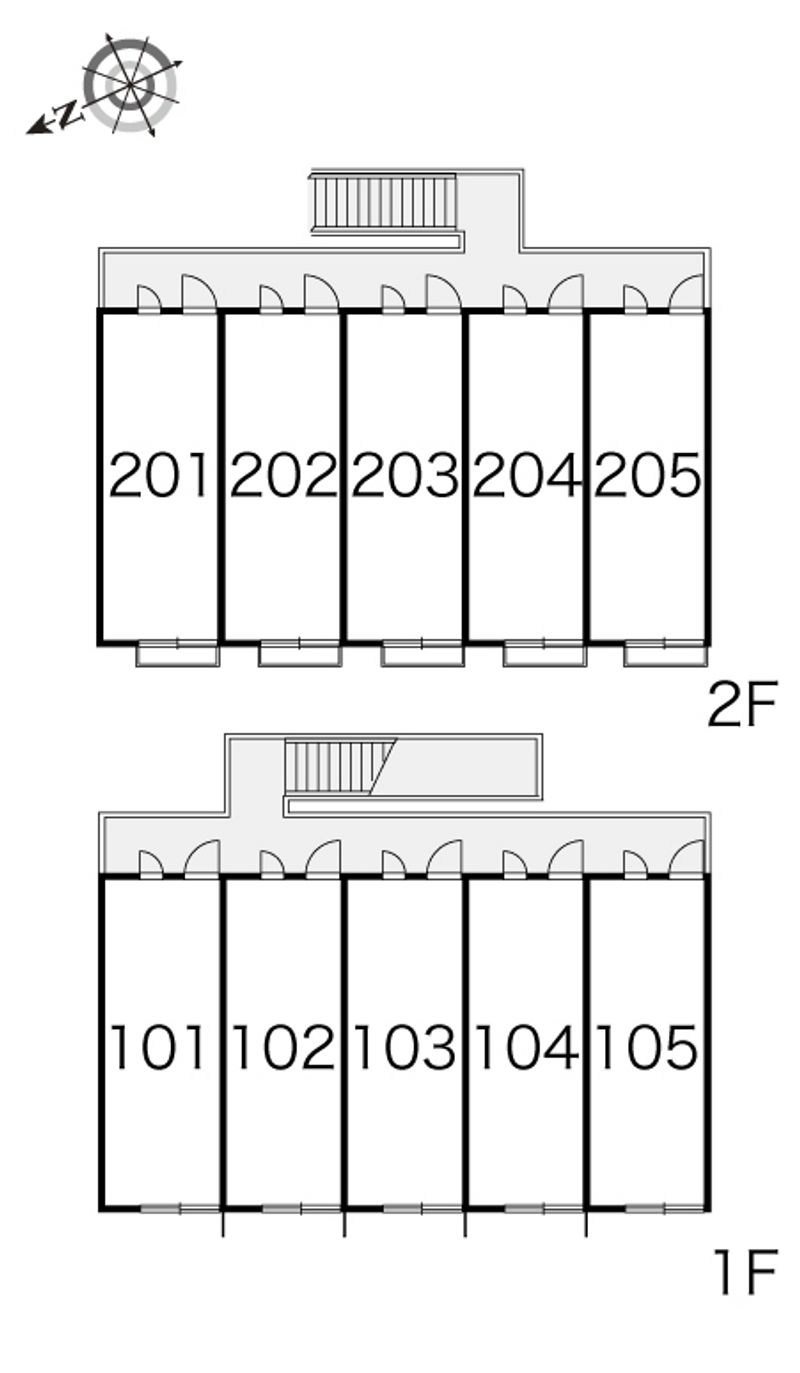 レオパレスシェモア長府 間取配置図