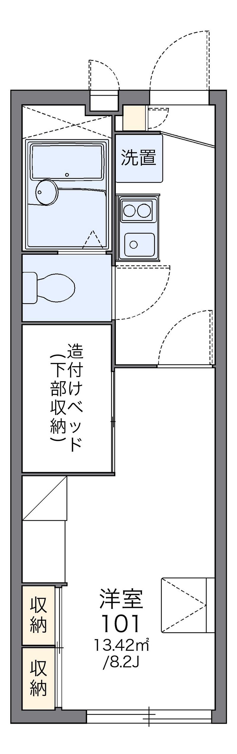 レオパレスみらい 間取図