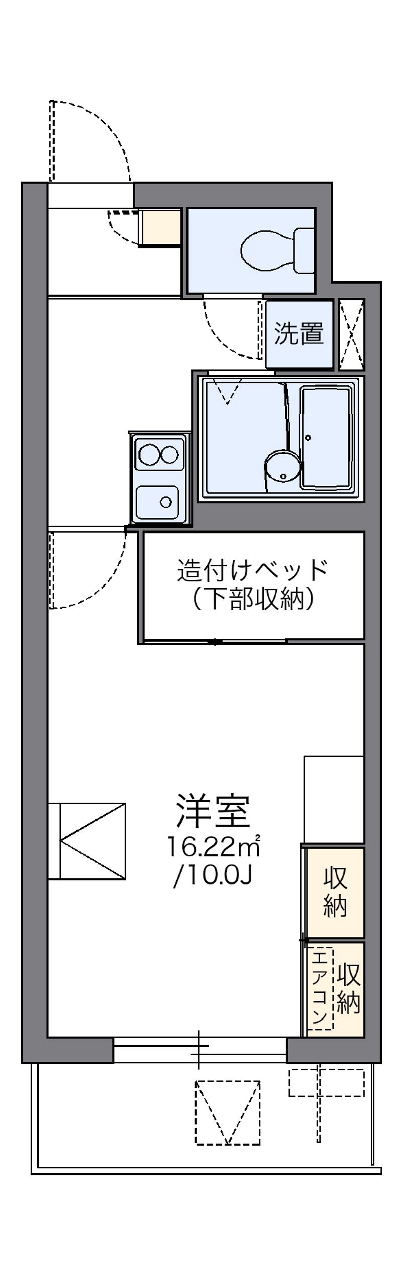 レオパレスパルコートＦ 間取図