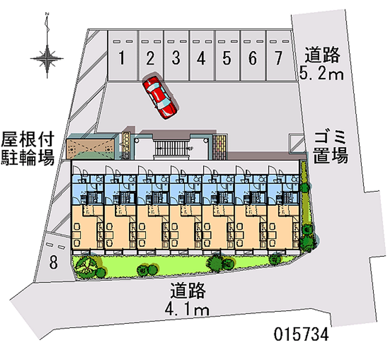 レオパレスノースセブン 区画図