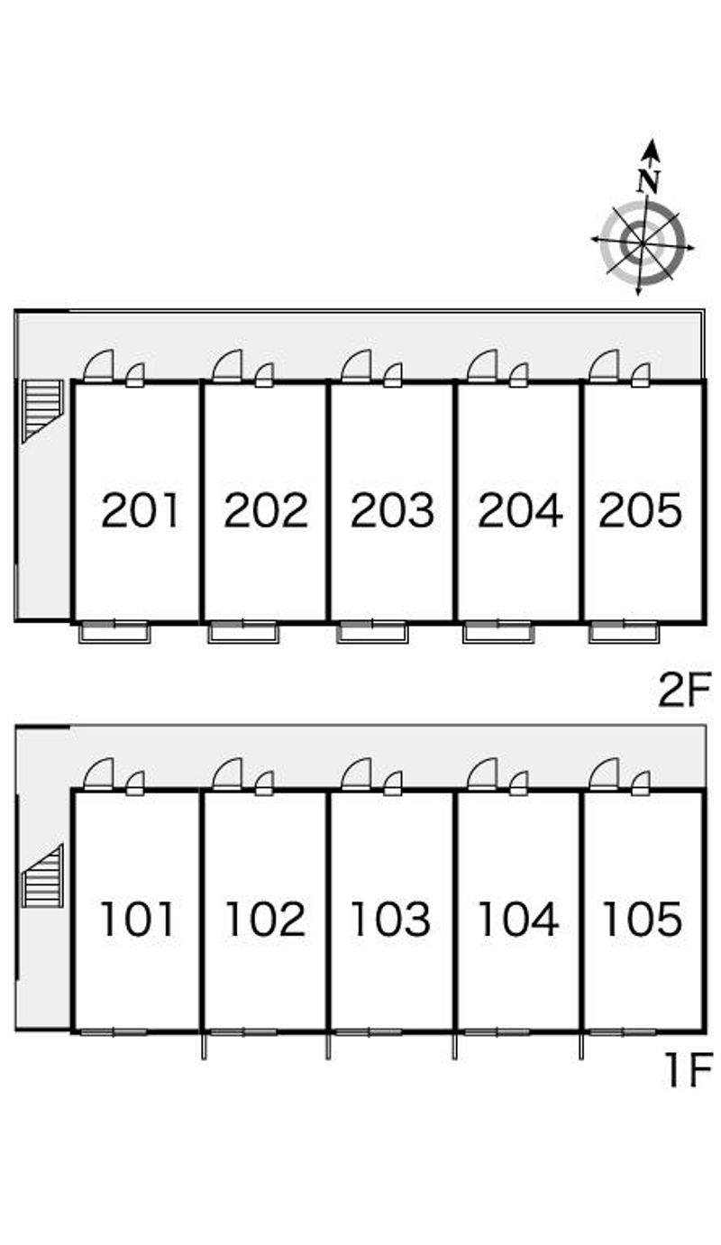レオパレスパークハイム鷹合 間取配置図