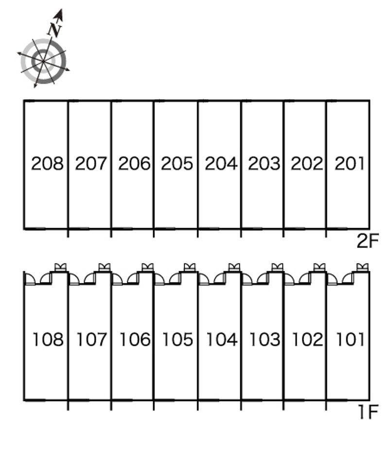 レオパレス県庁東 間取配置図