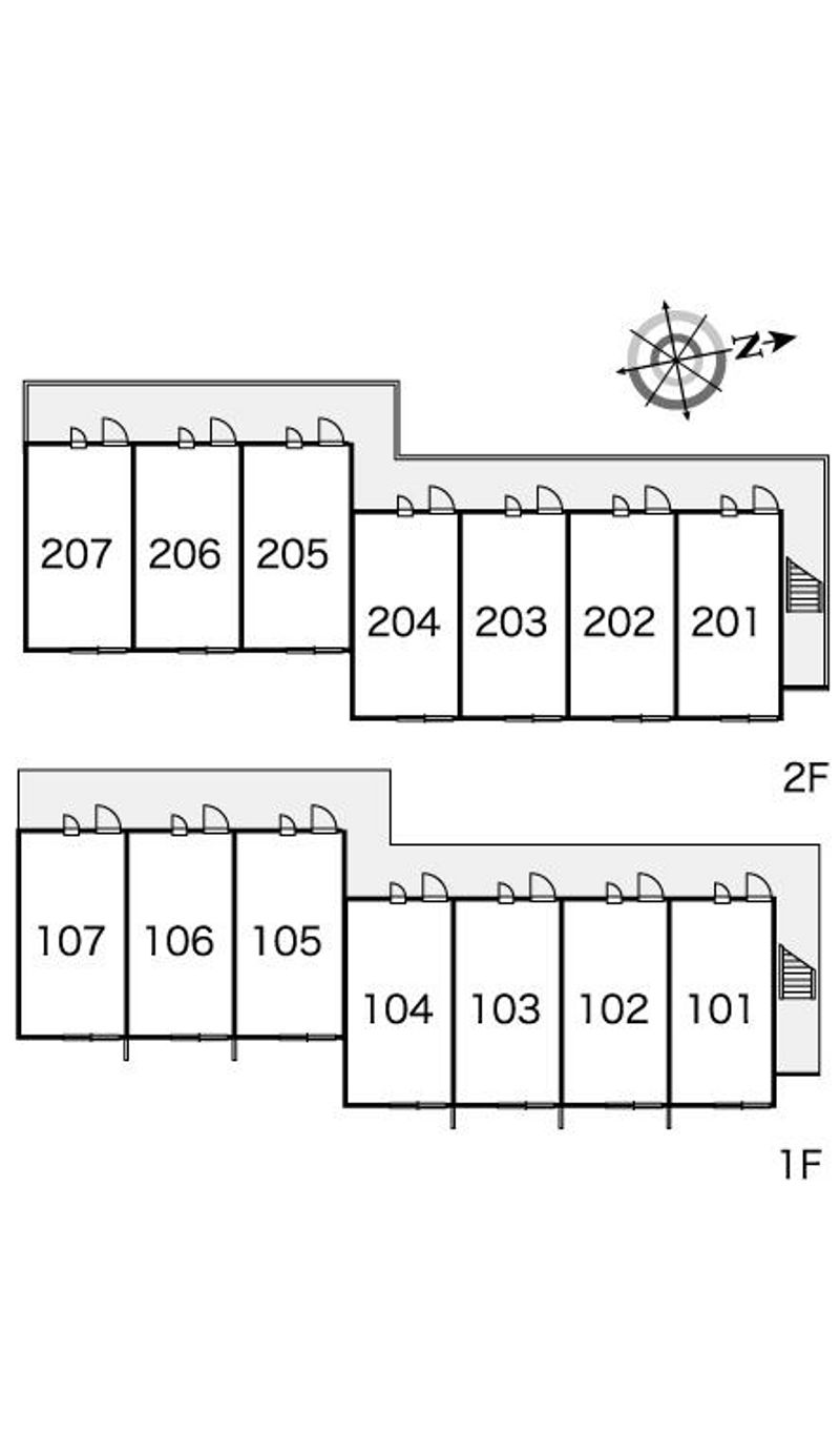 レオパレス城北 間取配置図